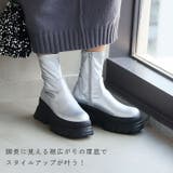 厚底トラックソールストレッチショートブーツ | VIVIAN COLLECTION | 詳細画像6