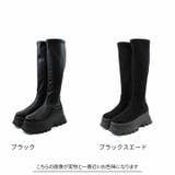 ラウンドトゥ厚底ストレッチロングブーツ | VIVIAN COLLECTION | 詳細画像2
