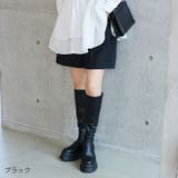 ラウンドトゥ厚底ストレッチロングブーツ | VIVIAN COLLECTION | 詳細画像15