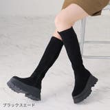 ラウンドトゥ厚底ストレッチロングブーツ | VIVIAN COLLECTION | 詳細画像16