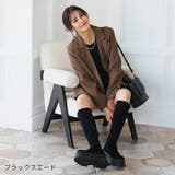 ラウンドトゥ厚底ストレッチロングブーツ | VIVIAN COLLECTION | 詳細画像20