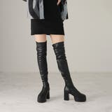 厚底プラットフォームストレッチニーハイブーツ | VIVIAN COLLECTION | 詳細画像14