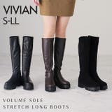 厚底ストレッチロングブーツ | VIVIAN COLLECTION | 詳細画像1