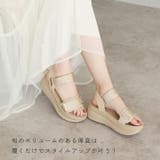 厚底ゴールドパーツベルクロスポーツサンダル | VIVIAN COLLECTION | 詳細画像6