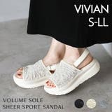 厚底シアーレースダッドスポーツサンダル | VIVIAN COLLECTION | 詳細画像1