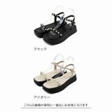 厚底パールアンクルストラップサンダル | VIVIAN COLLECTION | 詳細画像2