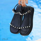 厚底パールアンクルストラップサンダル | VIVIAN COLLECTION | 詳細画像17