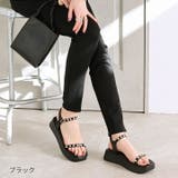 厚底パールアンクルストラップサンダル | VIVIAN COLLECTION | 詳細画像19