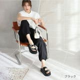 厚底スクエアダブルビジューバックルサンダル | VIVIAN COLLECTION | 詳細画像11