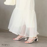 スクエアトゥくびれヒールアシメ華奢ストラップサンダル | VIVIAN COLLECTION | 詳細画像15