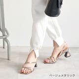 スクエアトゥくびれヒールアシメ華奢ストラップサンダル | VIVIAN COLLECTION | 詳細画像20