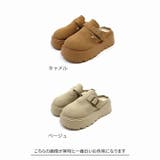 もこもこボア中敷き厚底ベルトデザインサボサンダル | VIVIAN COLLECTION | 詳細画像2