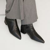 ポインテッドトゥゴールドアクセントストレッチショートブーツ | VIVIAN COLLECTION | 詳細画像11 