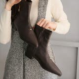 ポインテッドトゥゴールドアクセントストレッチショートブーツ | VIVIAN COLLECTION | 詳細画像20 