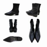 ポインテッドトゥゴールドアクセントストレッチショートブーツ | VIVIAN COLLECTION | 詳細画像3 