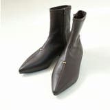 ポインテッドトゥゴールドアクセントストレッチショートブーツ | VIVIAN COLLECTION | 詳細画像6 