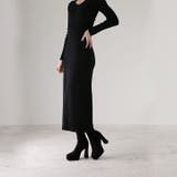 スクエアトゥ厚底プラットフォームストレッチショートブーツ | VIVIAN COLLECTION | 詳細画像20 