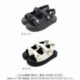 厚底ゴールドモチーフツイードサンダル | VIVIAN COLLECTION | 詳細画像2