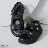 厚底ゴールドモチーフツイードサンダル | VIVIAN COLLECTION | 詳細画像15