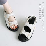 厚底ゴールドモチーフツイードサンダル | VIVIAN COLLECTION | 詳細画像5