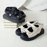 厚底ゴールドモチーフツイードサンダル | VIVIAN COLLECTION | 詳細画像8