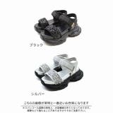 厚底グリッターベルクロスポーツサンダル | VIVIAN COLLECTION | 詳細画像2