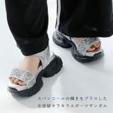 厚底グリッターベルクロスポーツサンダル | VIVIAN COLLECTION | 詳細画像5