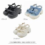 厚底ダブルリボンストラップサンダル | VIVIAN COLLECTION | 詳細画像2