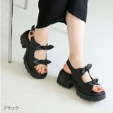 厚底ダブルリボンストラップサンダル | VIVIAN COLLECTION | 詳細画像18