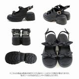 厚底ダブルリボンストラップサンダル | VIVIAN COLLECTION | 詳細画像3