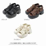 厚底レースアップスニーカーサンダル | VIVIAN COLLECTION | 詳細画像2