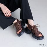 厚底レースアップスニーカーサンダル | VIVIAN COLLECTION | 詳細画像17