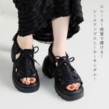 厚底レースアップスニーカーサンダル | VIVIAN COLLECTION | 詳細画像5