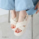 厚底クロスパデッドストラップサンダル | VIVIAN COLLECTION | 詳細画像12