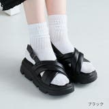 厚底クロスパデッドストラップサンダル | VIVIAN COLLECTION | 詳細画像14
