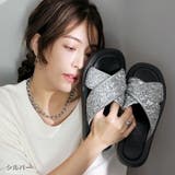 厚底スパンコールクロスバンドサンダル | VIVIAN COLLECTION | 詳細画像14
