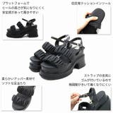 厚底ダブルギャザーベルトストラップサンダル | VIVIAN COLLECTION | 詳細画像4