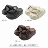厚底サイドクロスデザインサンダル | VIVIAN COLLECTION | 詳細画像2