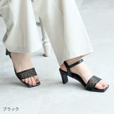 スクエアトゥシアーチュールストラップサンダル | VIVIAN COLLECTION | 詳細画像15 