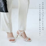 スクエアトゥシアーチュールストラップサンダル | VIVIAN COLLECTION | 詳細画像6 