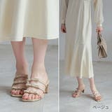 スクエアトゥプレートヒールリボン華奢ストラップサンダル | VIVIAN COLLECTION | 詳細画像12
