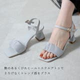 オーガンジーギャザースクエアトゥストラップサンダル | VIVIAN COLLECTION | 詳細画像6 