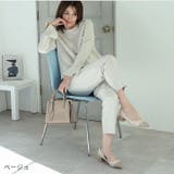 グリッタートゥ切り替えデザインサテンレースパンプス | VIVIAN COLLECTION | 詳細画像13