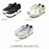 厚底Tトゥデザインコンビカラーレースアップスニーカー | VIVIAN COLLECTION | 詳細画像2