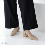 ポインテッドトゥ斜めストラップローヒールセパレートパンプス | VIVIAN COLLECTION | 詳細画像13 