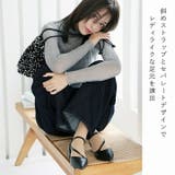 ポインテッドトゥ斜めストラップローヒールセパレートパンプス | VIVIAN COLLECTION | 詳細画像5 