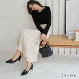 ポインテッドトゥストラップ5cmプレートヒールパンプス | VIVIAN COLLECTION | 詳細画像18