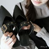 ポインテッドトゥVカットバックルベルトミュールパンプス | VIVIAN COLLECTION | 詳細画像20