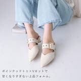 ポインテッドトゥVカットバックルベルトミュールパンプス | VIVIAN COLLECTION | 詳細画像6