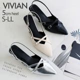 ポインテッドトゥクロスストラップスリングバックパンプス | VIVIAN COLLECTION | 詳細画像1